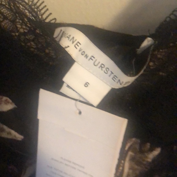 DVF Margarit Dress Army of Hearts Wild Rose/Black Print Silk Dress (Look 7) - Picture 10 of 16